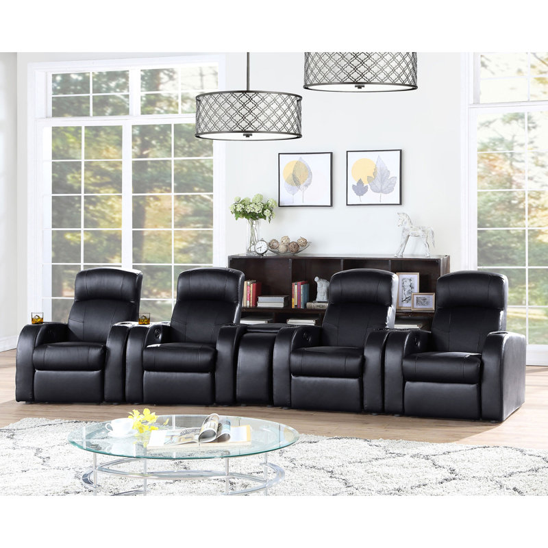 Divertissements pour la maison: 4 et console, cuir fleur noir, inclinaison manuelle, mur, porte-gobelets, rangement pour la lecture - console inclinable, temps pour les médias