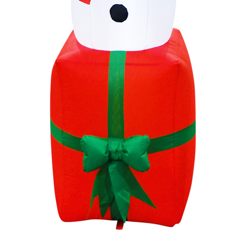 Boîte-cadeau gonflable pyramide bonhomme de neige et pingouin