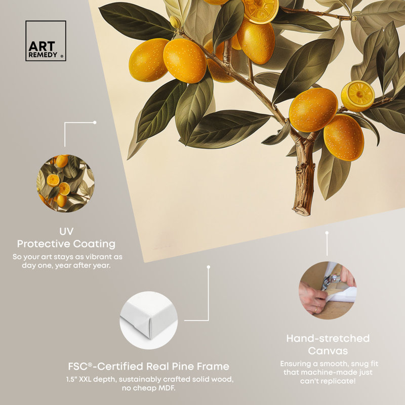 «Orange Oasis Glow» par Art Remedy, H 15 po x l 10 po, Toile tendue