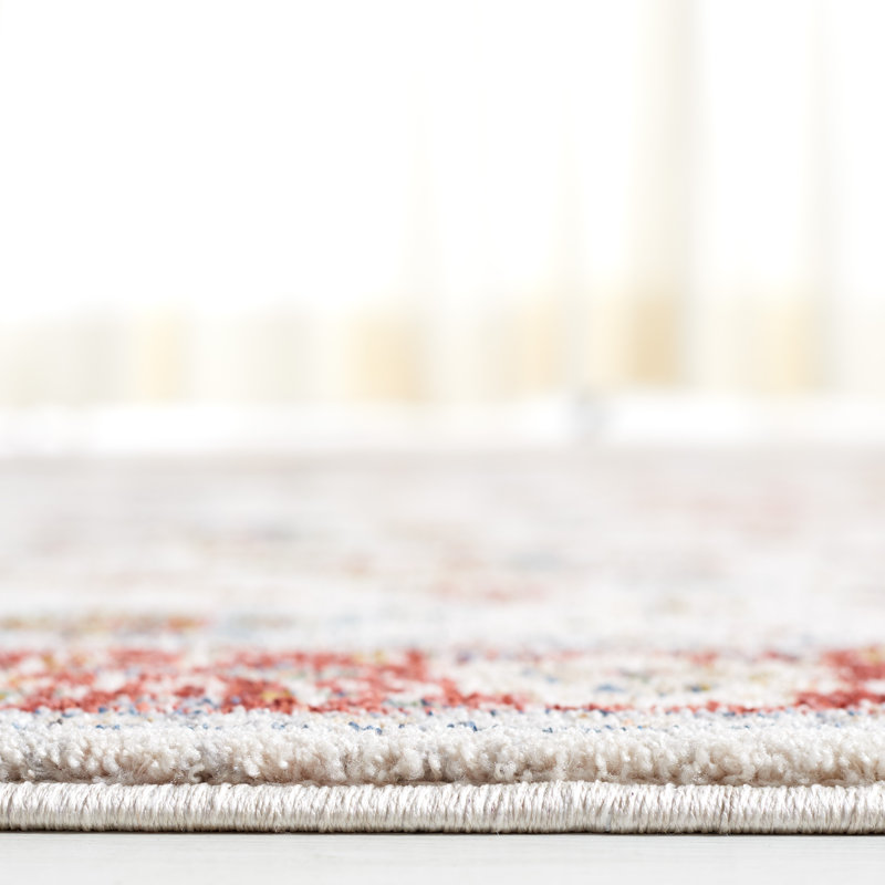 Elegant Ivory Square Hand-Knotted Wool & Synthetic Rug - 79" x 79"