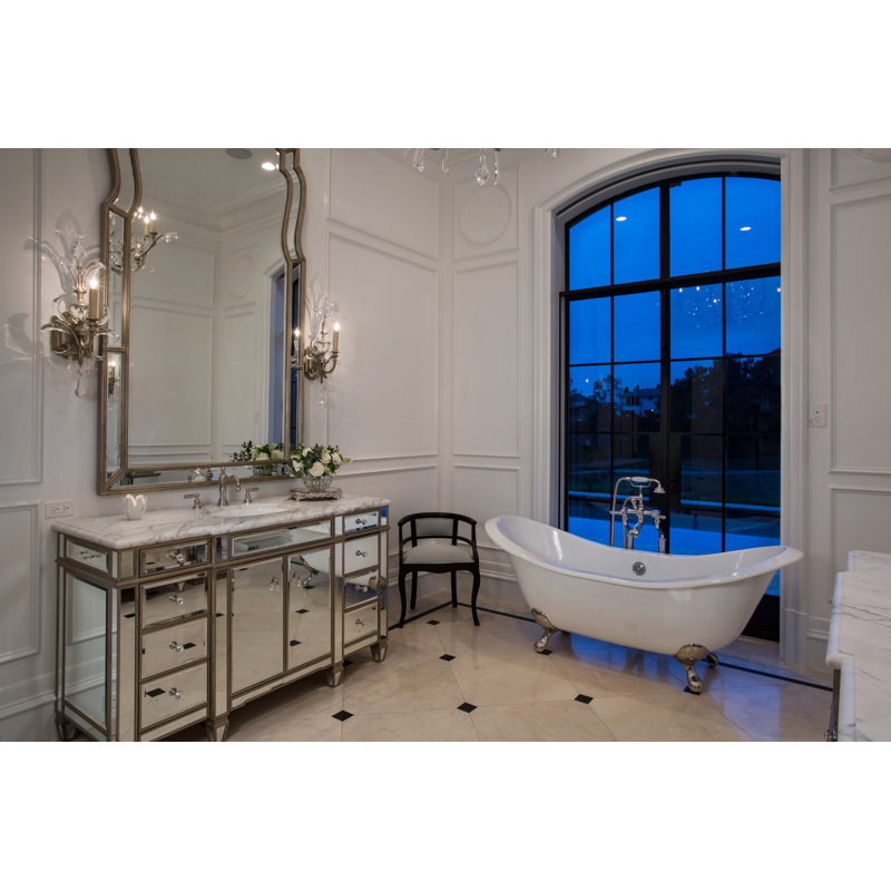 Edwardian™ Widespread Bathroom Faucet with Drain Assembly, Satin Nickel, Lever