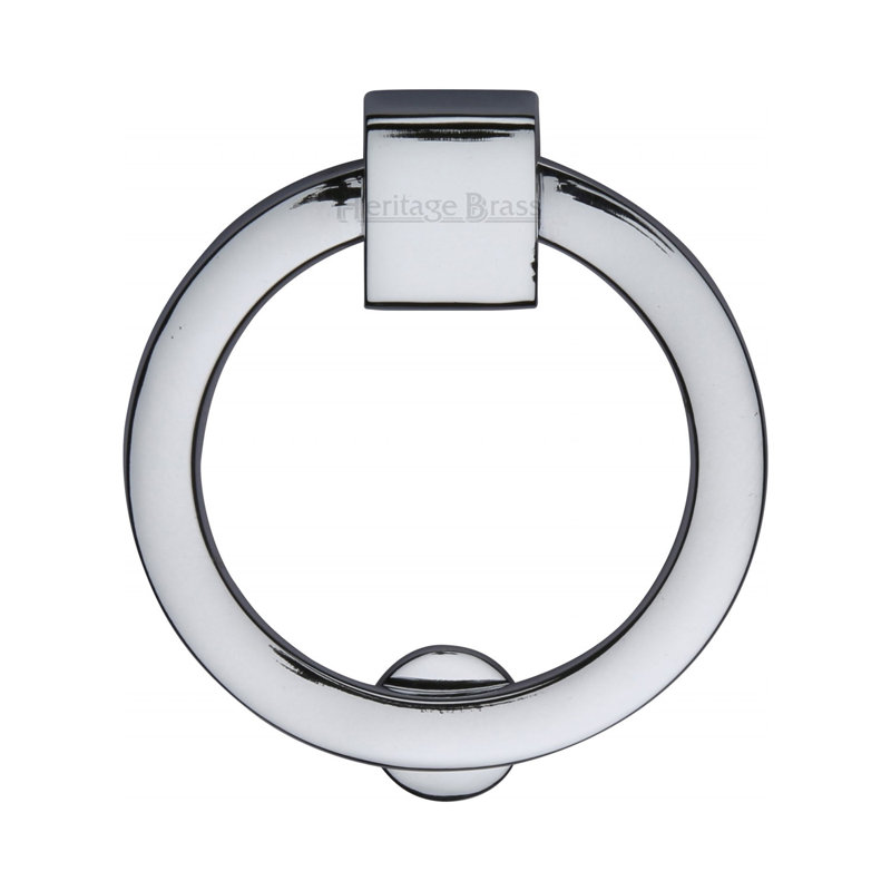 Heritage Brass Heritage Round Drop Pull, Polished Chrome, 6.3cm H x 6.3cm W x 1.4cm D