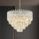 Lustre en cristal chromé 20 pouces à 5 niveaux K9
