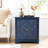 Farmhouse 25.59'' Tall Embossed Side Table Cabinet-880892426
