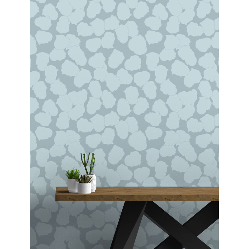Armes Abstract Wallpaper by Susan Hable, Light Blue