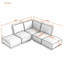 Canapé modulaire incurvé moderne avec structure en bois, sièges profonds, coussins rembourrés, canapé de salon intérieur élégant
