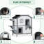 Maison pour chat de 2 étages - Enclos extérieur en bois pour chats, avec porte de secours, toit ouvert, plateformes de saut, ouverture blanche