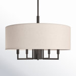 Flaire 6-Light Dimmable Steel Drum Chandelier