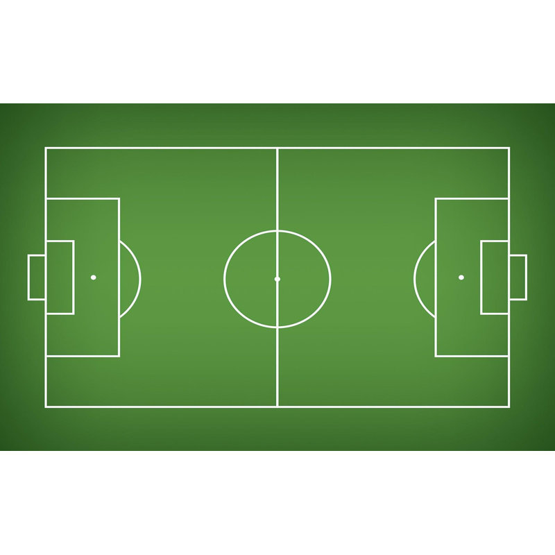 Papier peint de qualité supérieure - terrain de soccer, L 144 po x l 210 po