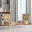 Chaise d'appoint rembourrée beige et jaune Boho Botanical - Glam
