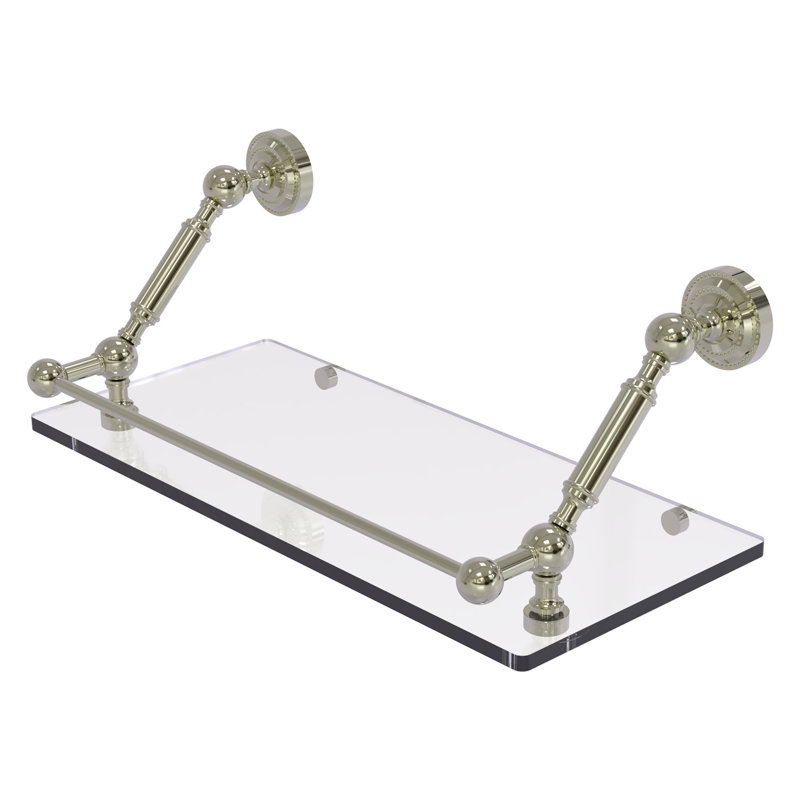 Marchmont Bracket Shelf, Polished Nickel, 7.3" H x 18" W x 8.6" D