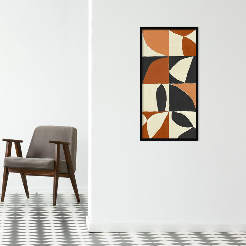 «Tulia Mayan Pattern I» par Isabelle Zframed, reproduction d'art, Noir, H 41 po x l 21 po x P 1 po