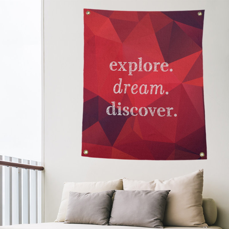 Polyester Tapestry, 59' H x 50" W, Ruby
