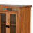 Marv Bookcase Cabinet, 4 Waterfall Glass Doors Slate Inlay-105368618
