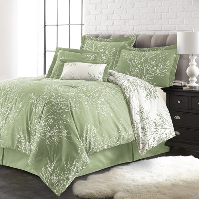 6-Piece Foliage Reversible Comforter Set