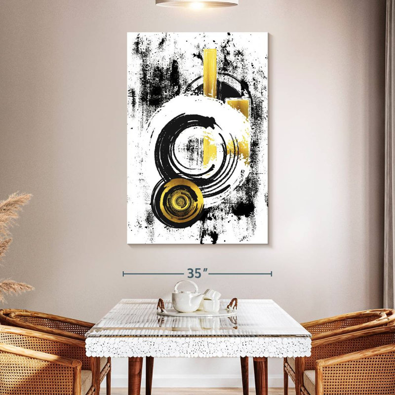 Avery Gold Abstract Painting IV, 51" H x 34" W