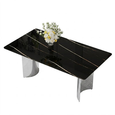 Maghan Metal Base Dining Table