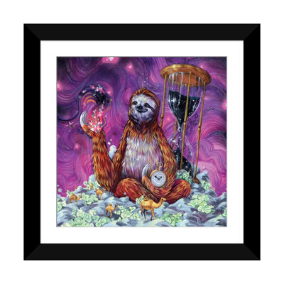 Time Master Poop Sloth by Black Ink Art - Gallery-Wrapped Canvas Giclée