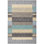 Hand Knotted Wool Striped Area Rug in Silver/Light Blue/Yellow