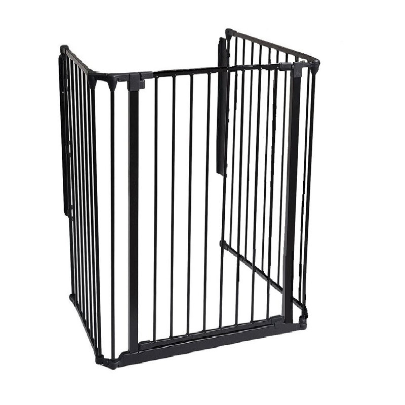 Frederick Steel Fireplace Screen, Black, 51D x 164W cm