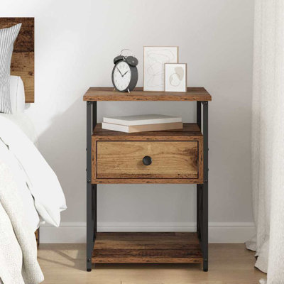 40cm W Manufactured Wood Bedside Table