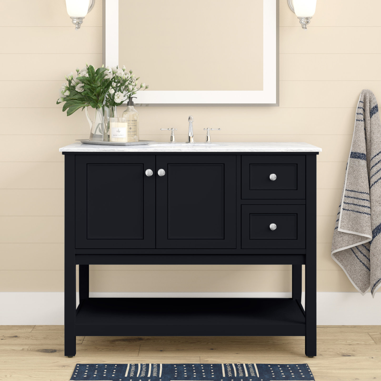 Bonsai 42'' Single Bathroom Vanity, Black