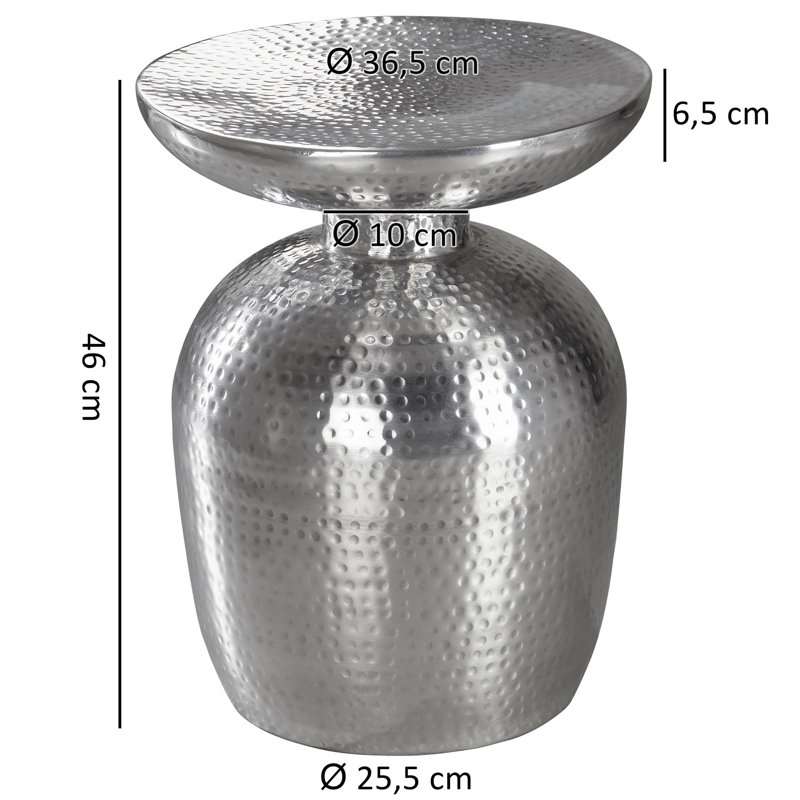 Joetta End Table, Silver