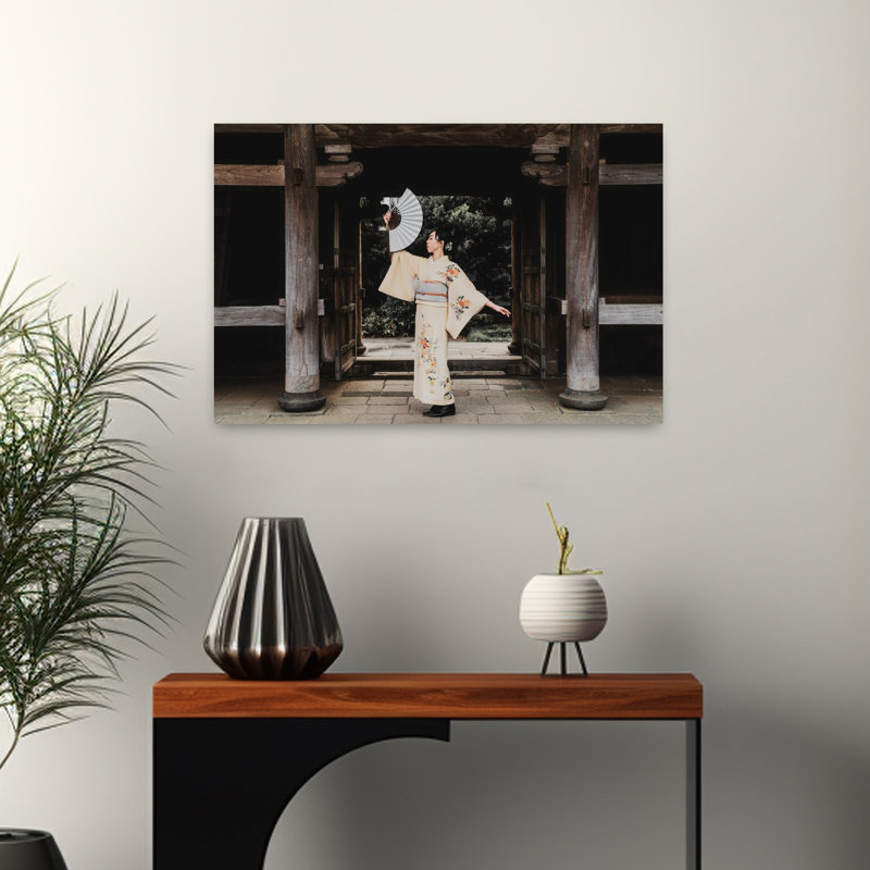 «Kimono japonais», art mural classique élégant et serein, H 16 po x l 24 po
