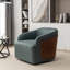 Fauteuil demi-tonneau rotatif en simili cuir Andretta-1428319687
