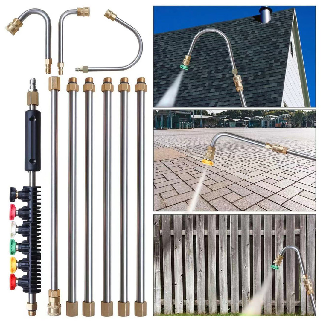 10 Pack Pressure Washer Extension Wand Power Washer Lance with 6 Nozzle Tips