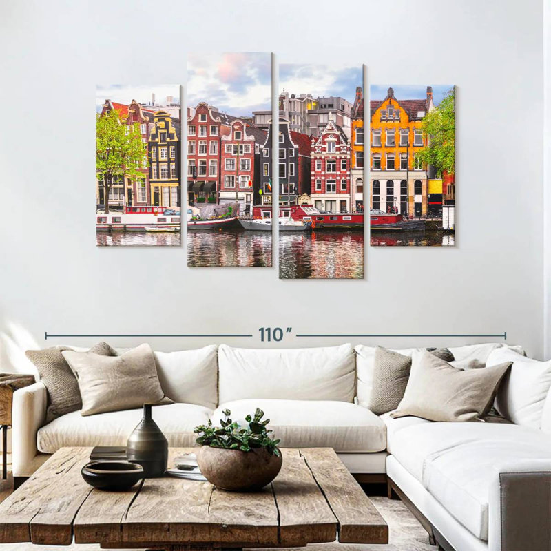 Maisons de canal Nicci Amsterdam, H 54 po x l 84 po