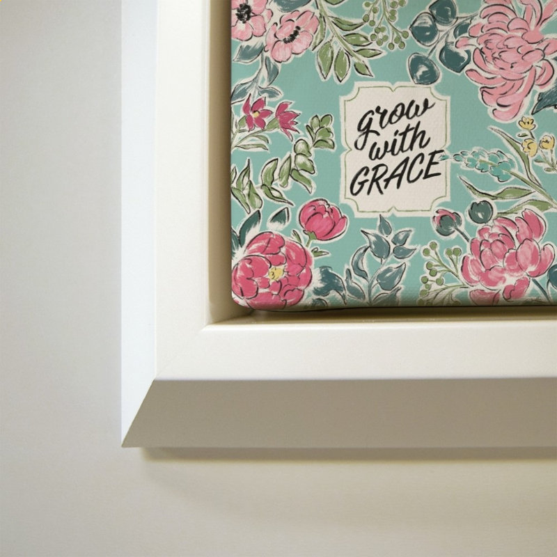 «Live in Bloom IV» par Janelle Penner - impression sur toile, H 24 po x l 24 po, Blanc