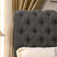 Structure de lit rembourrée en tissu avec tête de lit réglable / style Chesterfield / support à lattes de bois-472233132-472233133