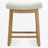 24'' Saddle Seat Counter Height Barstool with Solid Wood Frame-119617587