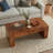 Lenie Farmhouse Rustic Wood Coffee Table With Burl Finish-258326728