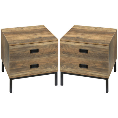 Mullica 45cm W Iron Bedside Table