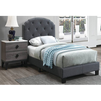 Ensemble de chambre à coucher configurable avec lit simple tapissier