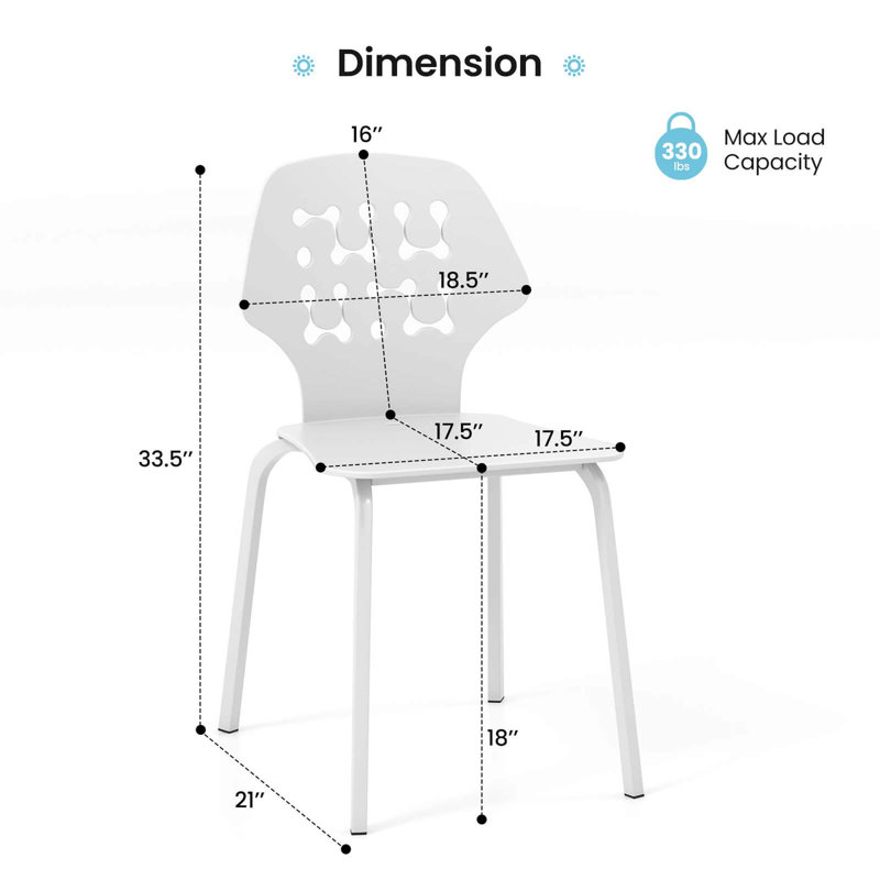 Lonney 18'' H Side Chair, White
