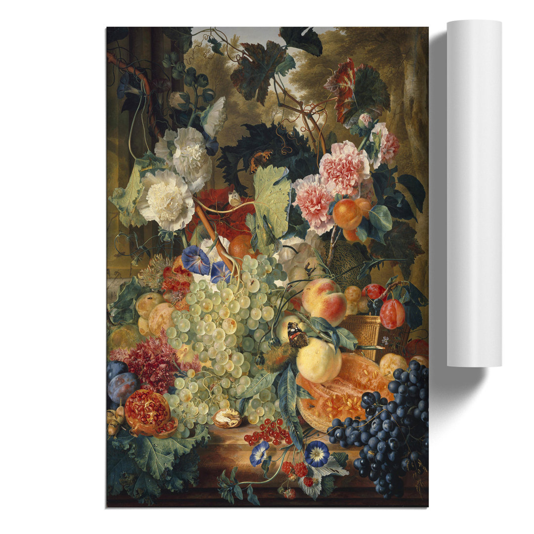 Still Life with Flowers and Fruit by Jan van Huysum - Frameless Print