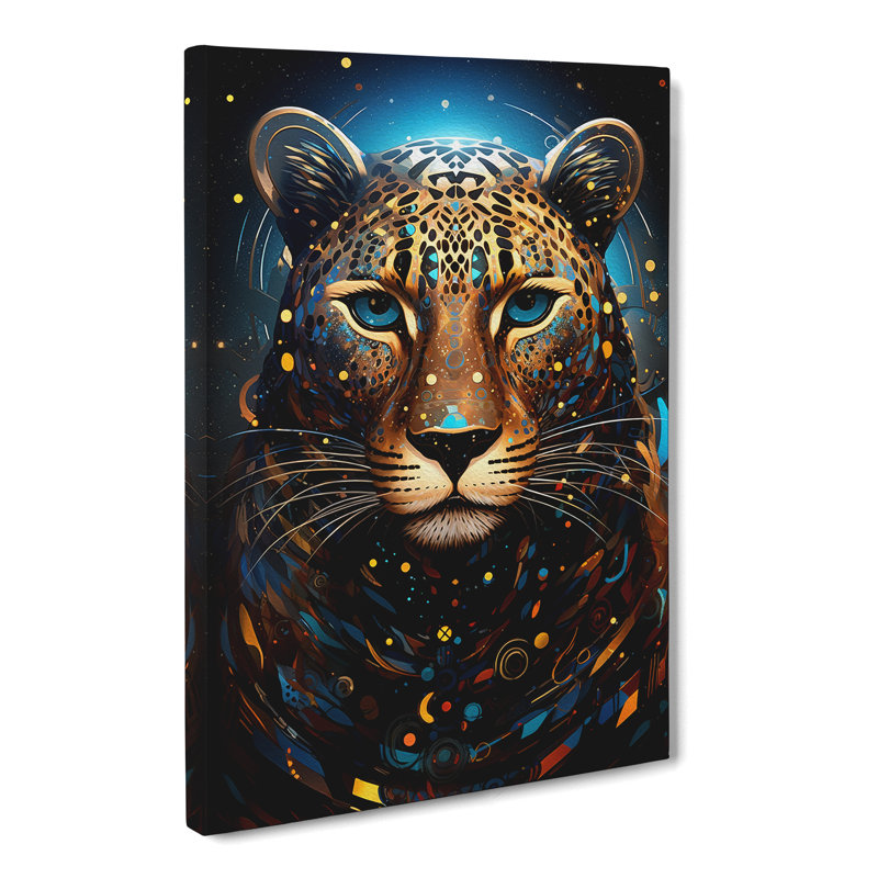 Leopard Futurism Art - Wrapped Canvas, 60cm H x 40cm W x 3cm D