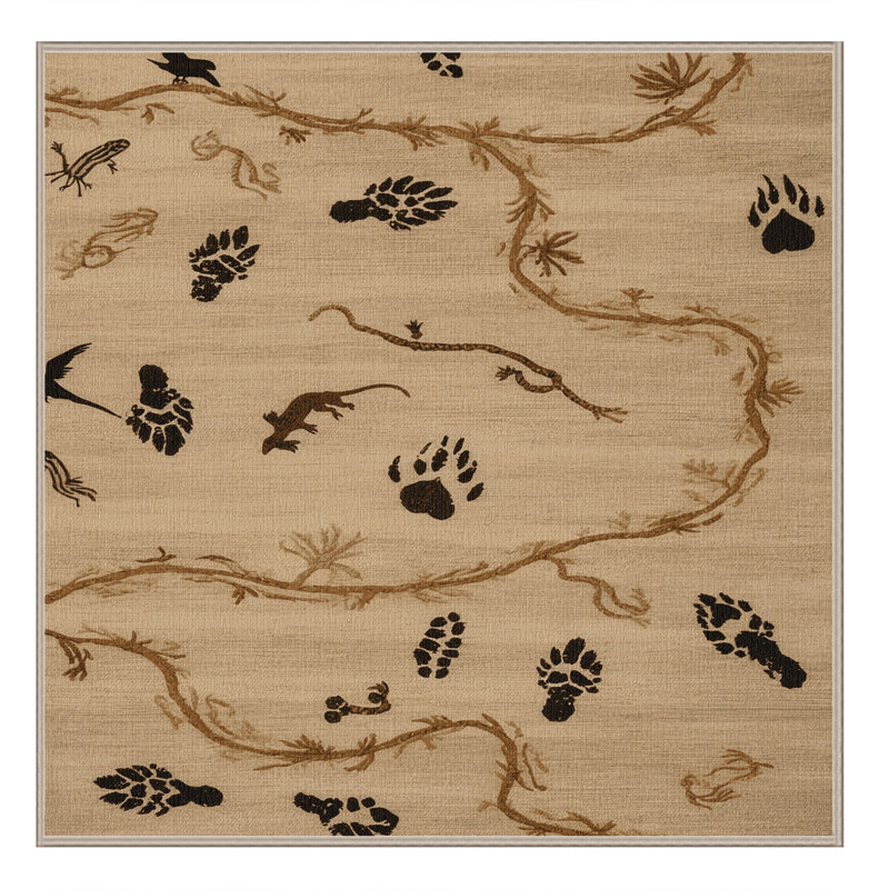 Machine Washable Nature Beige Area Rug, Square 7'