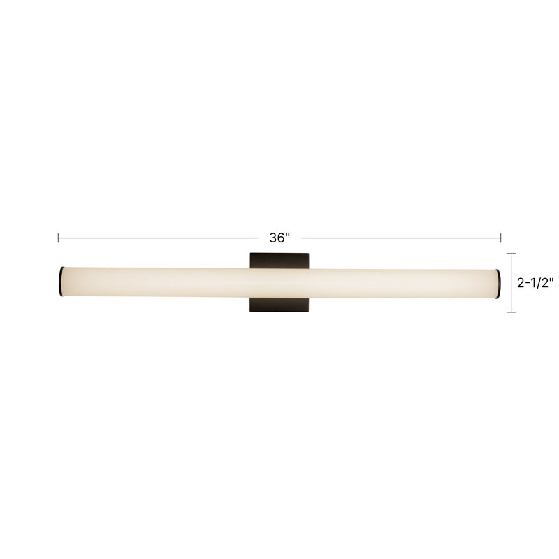 Rico 36-in Black dimmable LED Wall Sconce, Matte Black