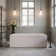 67" Freestanding Solid Surface Bathtub With Overflow And Pop-up Drain