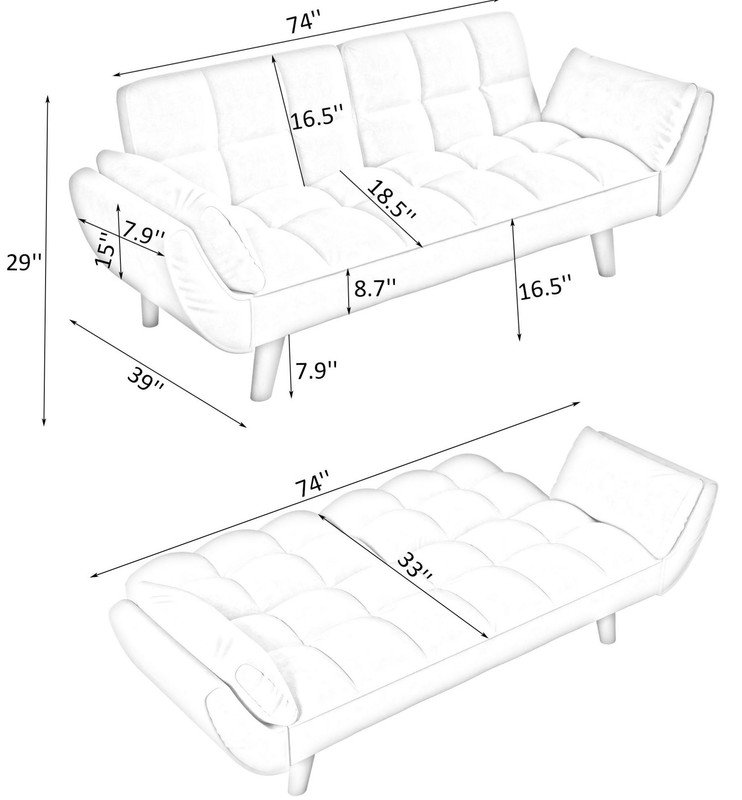 Canapé moelleux confortable et confortable, Noir
