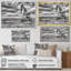 «Black and White Oil Drilling Rig Fields», reproduction sur toile-97041282-97041289