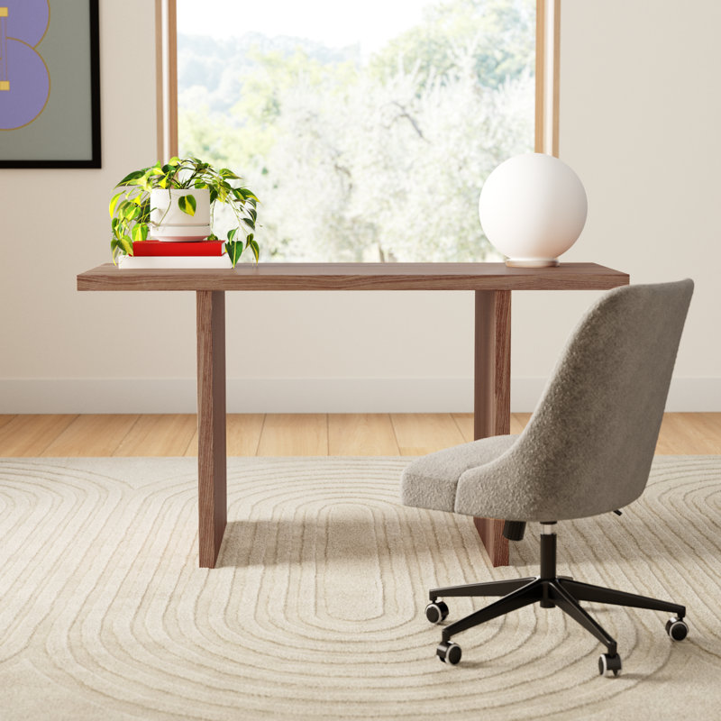 Carson 55.12'' W Manufactured Wood Writing Desk, Brown