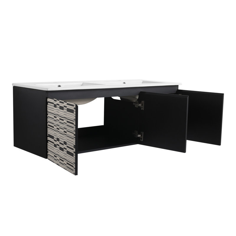 Base de meuble-lavabo double mural 47,6 po seulement