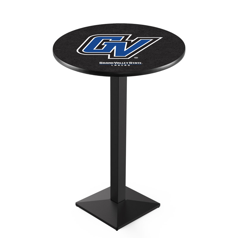 Round Metal Base Dining Table, Black Wrinkle, Grand Valley State University