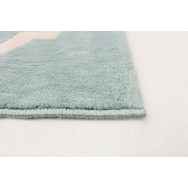 Ensemble de tapis vert / beige Jullien, Rectangle 3 pi 11 po x 5 pi 7 po