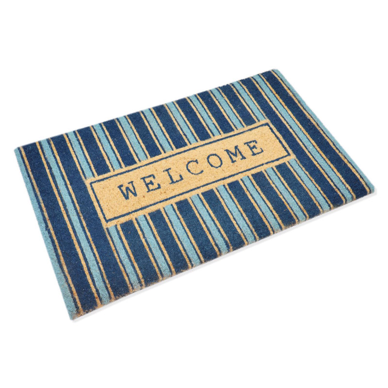 Tapis de porte en fibre de coco multicolore First Concept, 45,7 cm (l) x 76,2 cm (l)